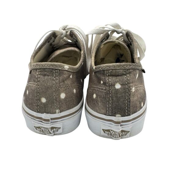 Vans Women's Gray Polka Dot Lace Up Low Top Casual Sneakers - Picture 6 of 11